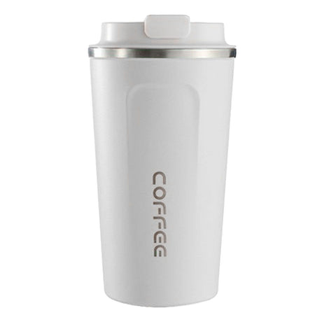 Smart Temperature Display Coffee Cup Portable 304 Stainless Steel Insulation Cup Simple Style Pure Color Generation 2nd White 380ml