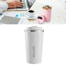 Smart Temperature Display Coffee Cup Portable 304 Stainless Steel Insulation Cup Simple Style Pure Color Generation 2nd White 380ml