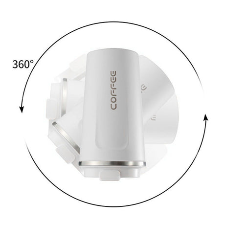 Smart Temperature Display Coffee Cup Portable 304 Stainless Steel Insulation Cup Simple Style Pure Color Generation 2nd White 380ml