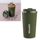 Smart Temperature Display Coffee Cup Portable 304 Stainless Steel Insulation Cup Simple Style Pure Color Generation 2nd Green 510ml