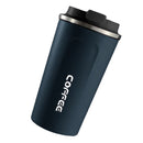 Smart Temperature Display Coffee Cup Portable 304 Stainless Steel Insulation Cup Simple Style Pure Color Generation 2nd Blue 380ml