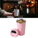 Smart Temperature Display Coffee Cup Portable 304 Stainless Steel Insulation Cup Simple Style Pure Color Generation 2nd Pink 380ml