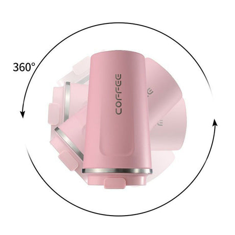 Smart Temperature Display Coffee Cup Portable 304 Stainless Steel Insulation Cup Simple Style Pure Color Generation 2nd Pink 380ml