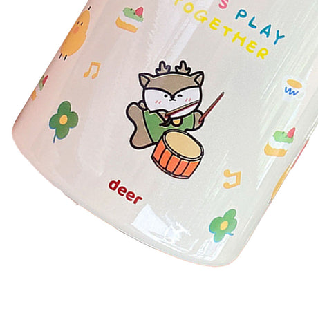 320ml Stainless Steel Insulated Vacuum Food Jar Cup Container with Lid for Outdoor Cartoon Portable Bottle Deer
