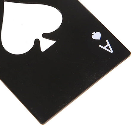 20 Pcs Poker Card Bottle Opener Beer Openers Stainless Steel Black Silver Cup Mat for Wallet Gifts