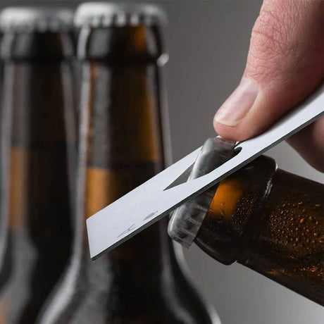 20 Pcs Poker Card Bottle Opener Beer Openers Stainless Steel Black Silver Cup Mat for Wallet Gifts