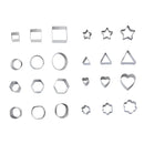 24 Pcs Cookie Cutters Set Biscuit Mould 430 Stainless Steel Vegetable Fruit Cutters for DIY Baking Cooking