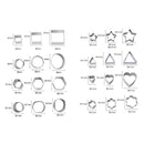 24 Pcs Cookie Cutters Set Biscuit Mould 430 Stainless Steel Vegetable Fruit Cutters for DIY Baking Cooking