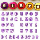 40pcs Numeral Alphabetic Cake Stencils Semiotic Food Grade Plastic Cake Topper Decorative Fillings for Home Baking