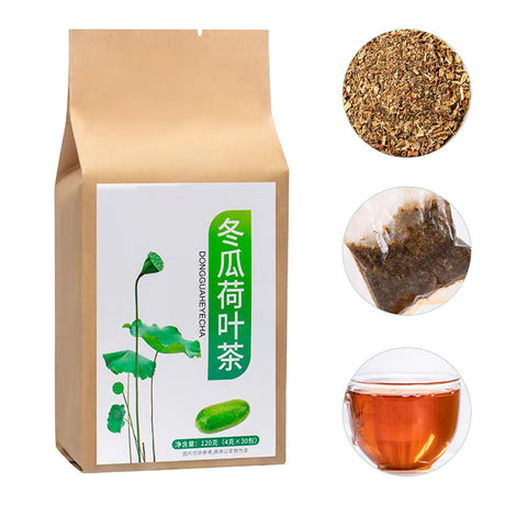 Natural Tea Winter Melon Lotus Leaf Cassia Seed Hawthorn Double Red Rose Licorice Orange Peel Barley 120g 30 Counts