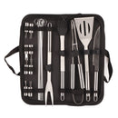 20pcs Barbecue Utensils Food Grade Stainless Steel Skewer Fork Knife BBQ Tool Set for Camping Hiking