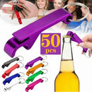 50pcs Keychain Bottle Opener Aluminum Alloy Mini Pocket Beer Beverage Opener Colorful Metal Bottle Opener