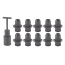 10PCS E14 Lamp Holder ABS with Sleeve High Temperature Resistant Light Socket Base for Home Black