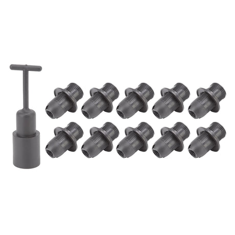 10PCS E14 Lamp Holder ABS with Sleeve High Temperature Resistant Light Socket Base for Home Black