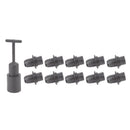 10PCS E14 Lamp Holder ABS with Sleeve High Temperature Resistant Light Socket Base for Home Black