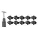 10PCS E14 Lamp Holder ABS with Sleeve High Temperature Resistant Light Socket Base for Home Black
