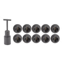 10PCS E14 Lamp Holder ABS with Sleeve High Temperature Resistant Light Socket Base for Home Black