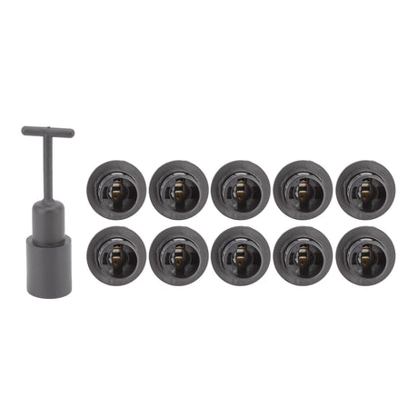 10PCS E14 Lamp Holder ABS with Sleeve High Temperature Resistant Light Socket Base for Home Black