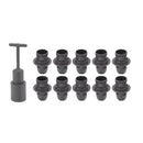 10PCS E14 Lamp Holder ABS with Sleeve High Temperature Resistant Light Socket Base for Home Black