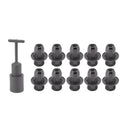 10PCS E14 Lamp Holder ABS with Sleeve High Temperature Resistant Light Socket Base for Home Black