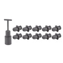 10PCS E14 Lamp Holder ABS with Sleeve High Temperature Resistant Light Socket Base for Home Black