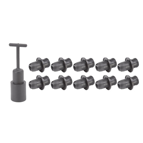 10PCS E14 Lamp Holder ABS with Sleeve High Temperature Resistant Light Socket Base for Home Black