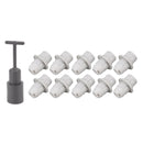 10PCS E14 Lamp Holder ABS with Sleeve High Temperature Resistant Light Socket Base for Home White