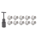 10PCS E14 Lamp Holder ABS with Sleeve High Temperature Resistant Light Socket Base for Home White