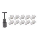 10PCS E14 Lamp Holder ABS with Sleeve High Temperature Resistant Light Socket Base for Home White