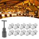 10PCS E14 Lamp Holder ABS with Sleeve High Temperature Resistant Light Socket Base for Home White