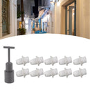10PCS E14 Lamp Holder ABS with Sleeve High Temperature Resistant Light Socket Base for Home White