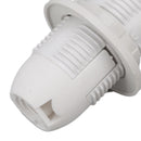 10PCS E14 Lamp Holder ABS with Sleeve High Temperature Resistant Light Socket Base for Home White
