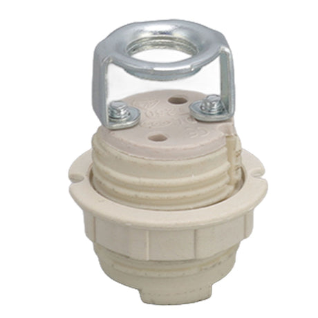 G9 Ceramic Lamp Holder Bulb Base Socket Light Holder with Zinc Alloy M10 Ring for Home Bedroom