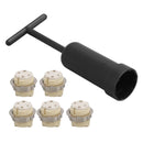 5Pcs G9 Ceramic Lamp Holder Temperature Resistance Zinc Alloy Ring Light Bulb Base Socket with Socket Ring Removal Tool