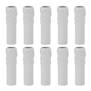 10pcs 4 Inch Candle Covers Sleeves Simulation Vintage Wax Drop Candle Socket Covers for Chandelier White