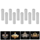 10pcs 4 Inch Candle Covers Sleeves Simulation Vintage Wax Drop Candle Socket Covers for Chandelier White