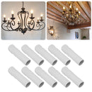 10pcs 4 Inch Candle Covers Sleeves Simulation Vintage Wax Drop Candle Socket Covers for Chandelier White