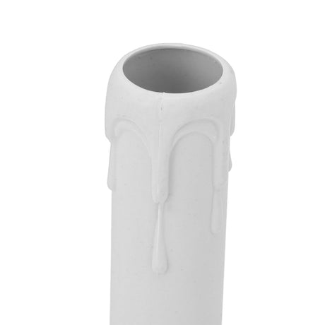 10pcs 4 Inch Candle Covers Sleeves Simulation Vintage Wax Drop Candle Socket Covers for Chandelier White