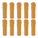 10pcs 4 Inch Candle Covers Sleeves Simulation Vintage Wax Drop Candle Socket Covers for Chandelier Yellow