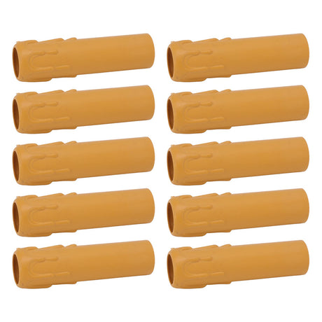 10pcs 4 Inch Candle Covers Sleeves Simulation Vintage Wax Drop Candle Socket Covers for Chandelier Yellow