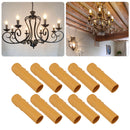 10pcs 4 Inch Candle Covers Sleeves Simulation Vintage Wax Drop Candle Socket Covers for Chandelier Yellow
