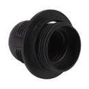 10Pcs E27 Light Base Socket Copper Core High Temperature Resistance E27 Light Holder Base with Lamp Sleeve for DIY Black