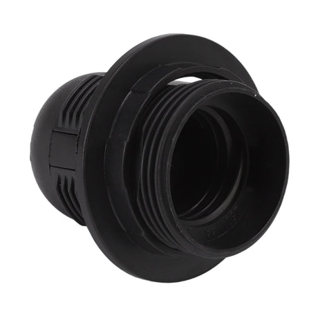 10Pcs E27 Light Base Socket Copper Core High Temperature Resistance E27 Light Holder Base with Lamp Sleeve for DIY Black