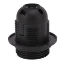 10Pcs E27 Light Base Socket Copper Core High Temperature Resistance E27 Light Holder Base with Lamp Sleeve for DIY Black