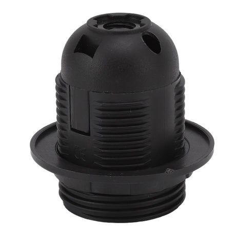 10Pcs E27 Light Base Socket Copper Core High Temperature Resistance E27 Light Holder Base with Lamp Sleeve for DIY Black