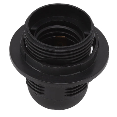 10Pcs E27 Light Base Socket Copper Core High Temperature Resistance E27 Light Holder Base with Lamp Sleeve for DIY Black