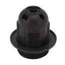 10Pcs E27 Light Base Socket Copper Core High Temperature Resistance E27 Light Holder Base with Lamp Sleeve for DIY Black