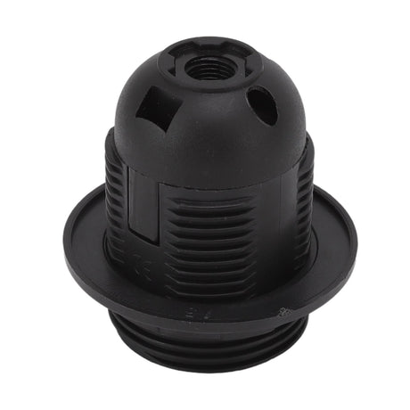 10Pcs E27 Light Base Socket Copper Core High Temperature Resistance E27 Light Holder Base with Lamp Sleeve for DIY Black