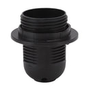 10Pcs E27 Light Base Socket Copper Core High Temperature Resistance E27 Light Holder Base with Lamp Sleeve for DIY Black