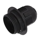 10Pcs E27 Light Base Socket Copper Core High Temperature Resistance E27 Light Holder Base with Lamp Sleeve for DIY Black